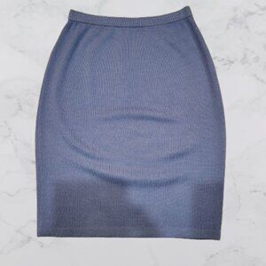 St John Collection Women's 14 Pencil Skirt Blue Knit